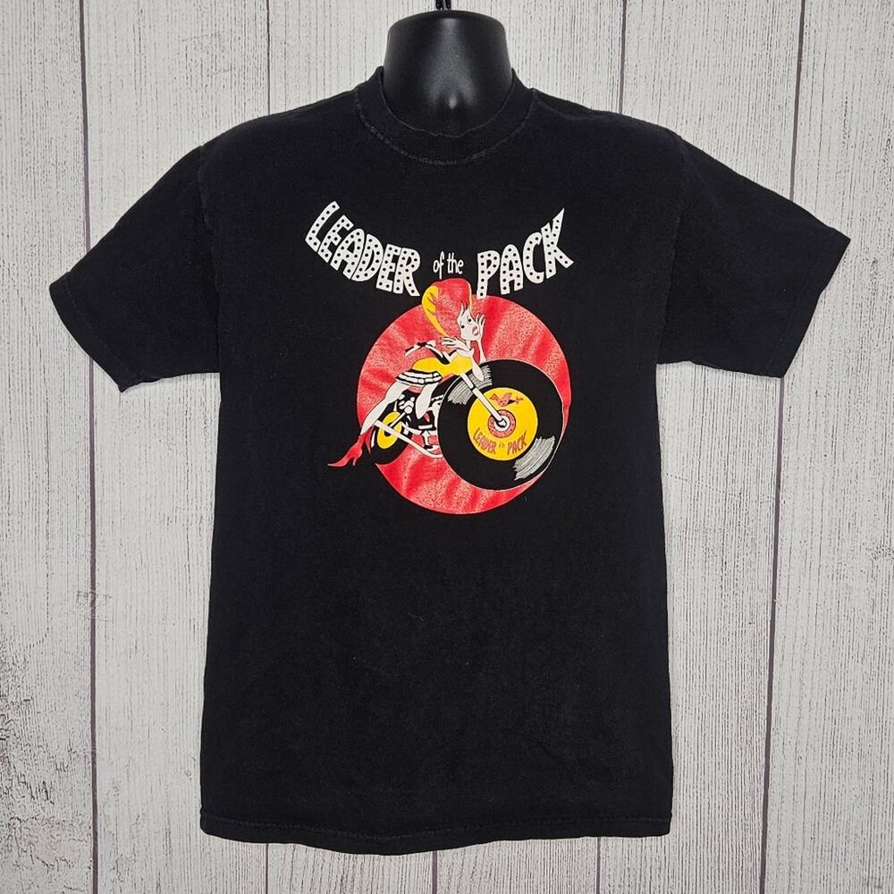 Vintage 90s Leader of the Pack Broadway T-shirt, Hanes Beefy-T tag, size Medium